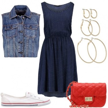 Outfit Jeans e pois