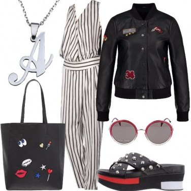 Outfit Il bomber con le patches