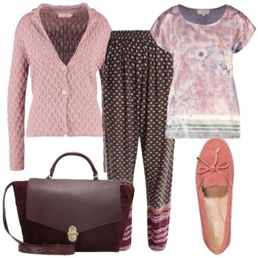 Outfit Mocassino rosa