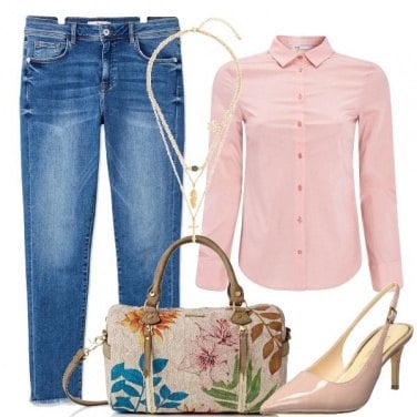 Outfit Jeans e rosa