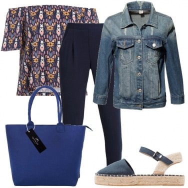 Outfit Giubbino in denim