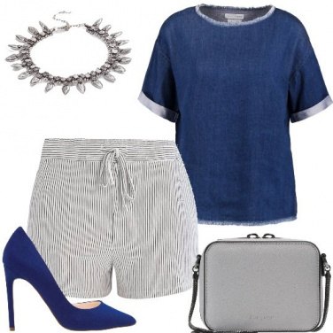 Outfit Denim e Righe