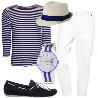 Outfit Mocassini blu