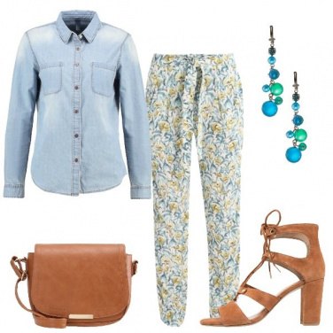 Outfit Denim e cognac