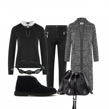 maglia con camicia incorporata