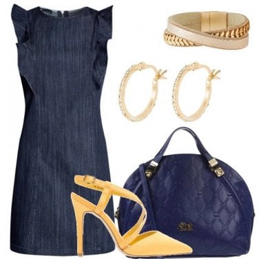 Outfit In blu e giallo