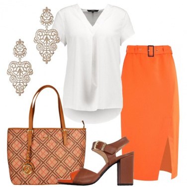 Outfit Arancio e cuoio