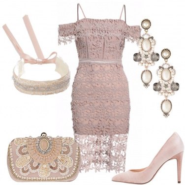 Outfit Pizzo e perle