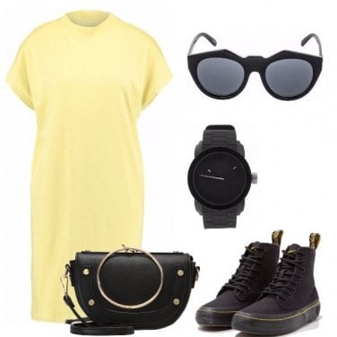 Outfit L\'abito giallo di cotone