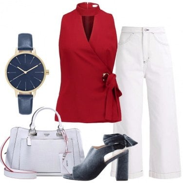 Outfit Jeans bianco in ufficio