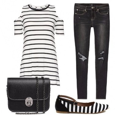 Outfit Righe su e giù
