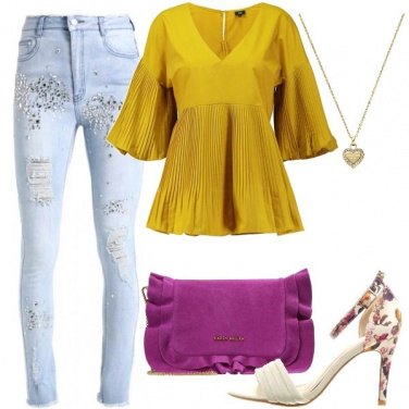 Outfit Tacco floreale