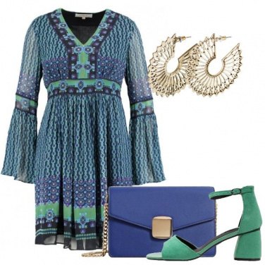 Outfit Fantasie blu e verdi