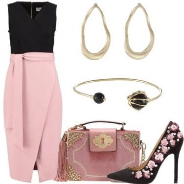 Outfit Rosa e nero