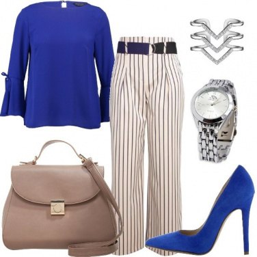 Outfit Righe blu