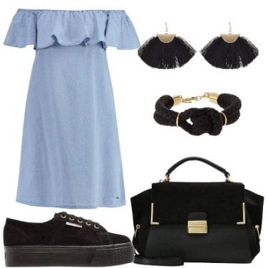 Outfit Vestito in jeans