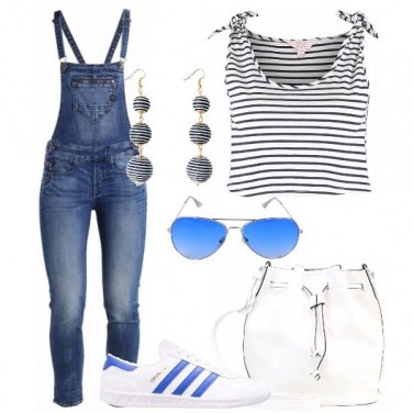 Outfit Salopette e crop top