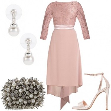 Outfit Cerimonia in cipria