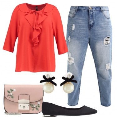 Outfit Blusa e jeans