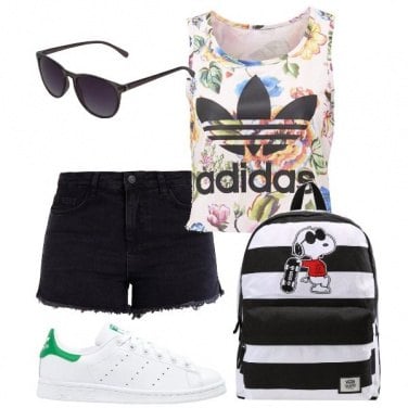 Outfit Zaino black and white