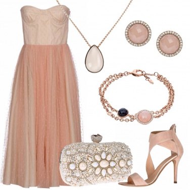 Outfit Cerimonia cipria