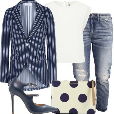 Outfit Pois e righe