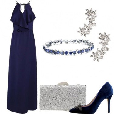 Outfit Blu e argento