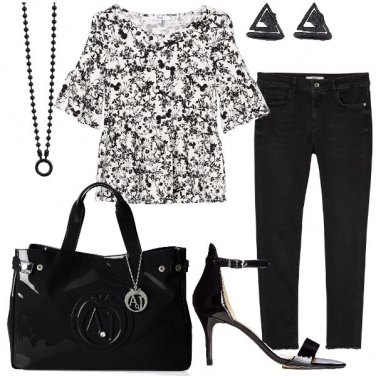 Outfit Bianco e nero di giorno
