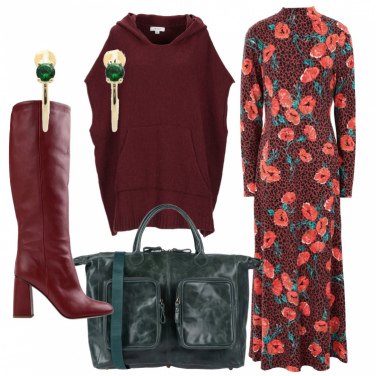 vestito lungo e stivali