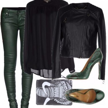 Outfit Rock on green