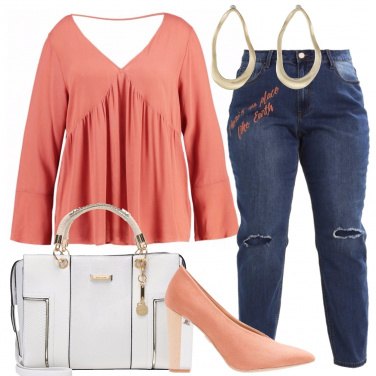 Outfit Il jeans ricamato