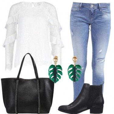 Outfit Orecchini a foglia