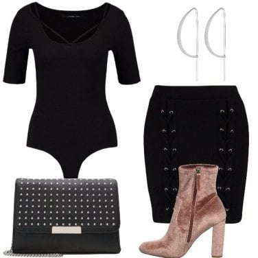 Outfit Il tronchetto in velluto