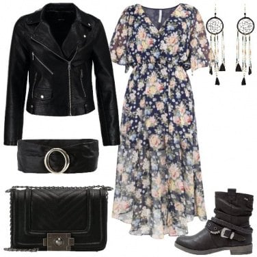 Outfit Rock floreale