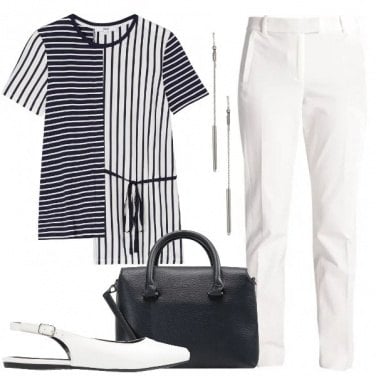 Outfit Righe Bon Ton
