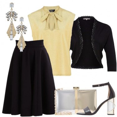 Outfit La gonna a campana nera
