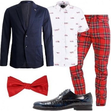 Outfit Quadri e papillon