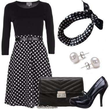 Outfit Retrò a pois