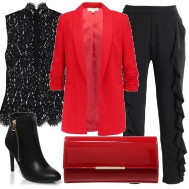 Outfit Rosso e nero
