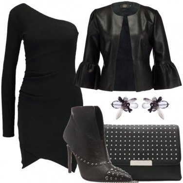 Outfit Asimmetrie e borchie