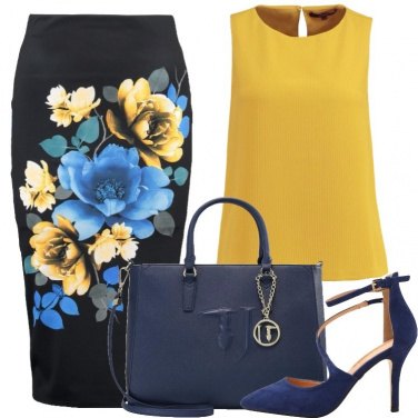 Outfit I fiori sulla gonna