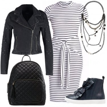 Outfit Abito a righe