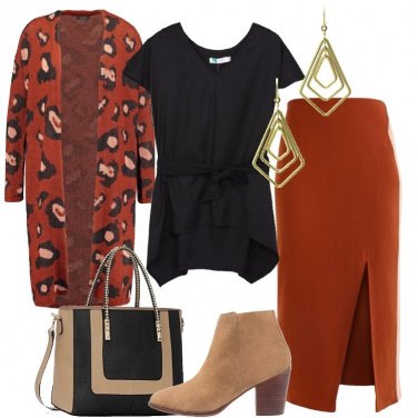 Outfit Ruggine e nero