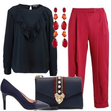 Outfit Rosso e blu