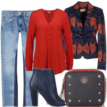 Outfit Jeans e tronchetto open toe