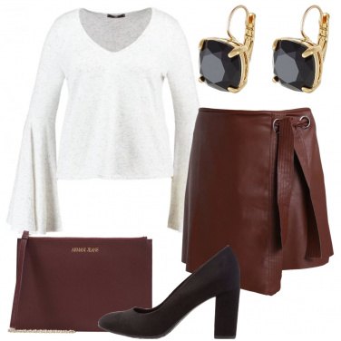 Outfit La gonna in ecopelle