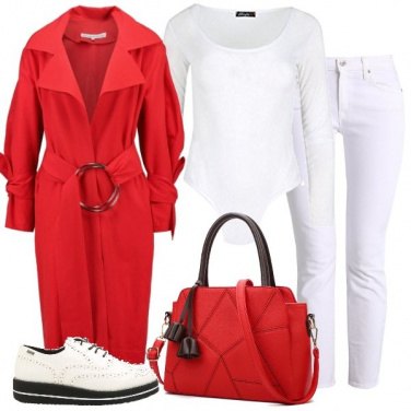 Outfit Rosso trench