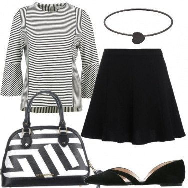 Outfit Comodità a righe