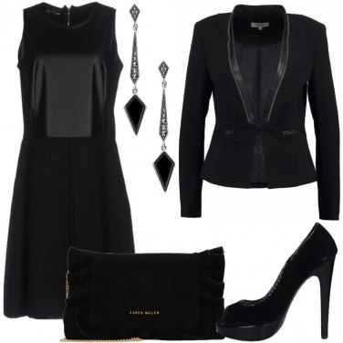 Outfit Total black con open toe