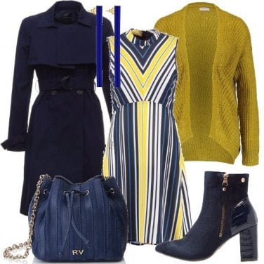 Outfit Un trench blu